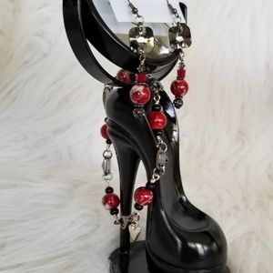 Crystal Toggle Bracelet Earring Set!